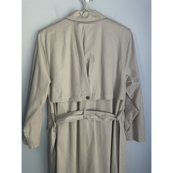 Vtg Belted Trench Coat Duster Women's Size 10 Beige Together Vented Lined - Picture 9 of 16